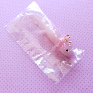 Pink Axolotl Squishy Keychain